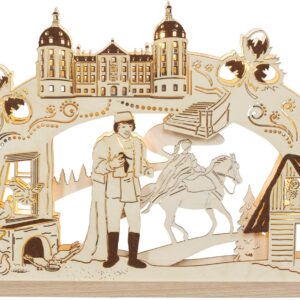 3D-Lichterbogen "Drei Haselnüsse für Aschenbrödel", 52x32x6cm, 10-flammig