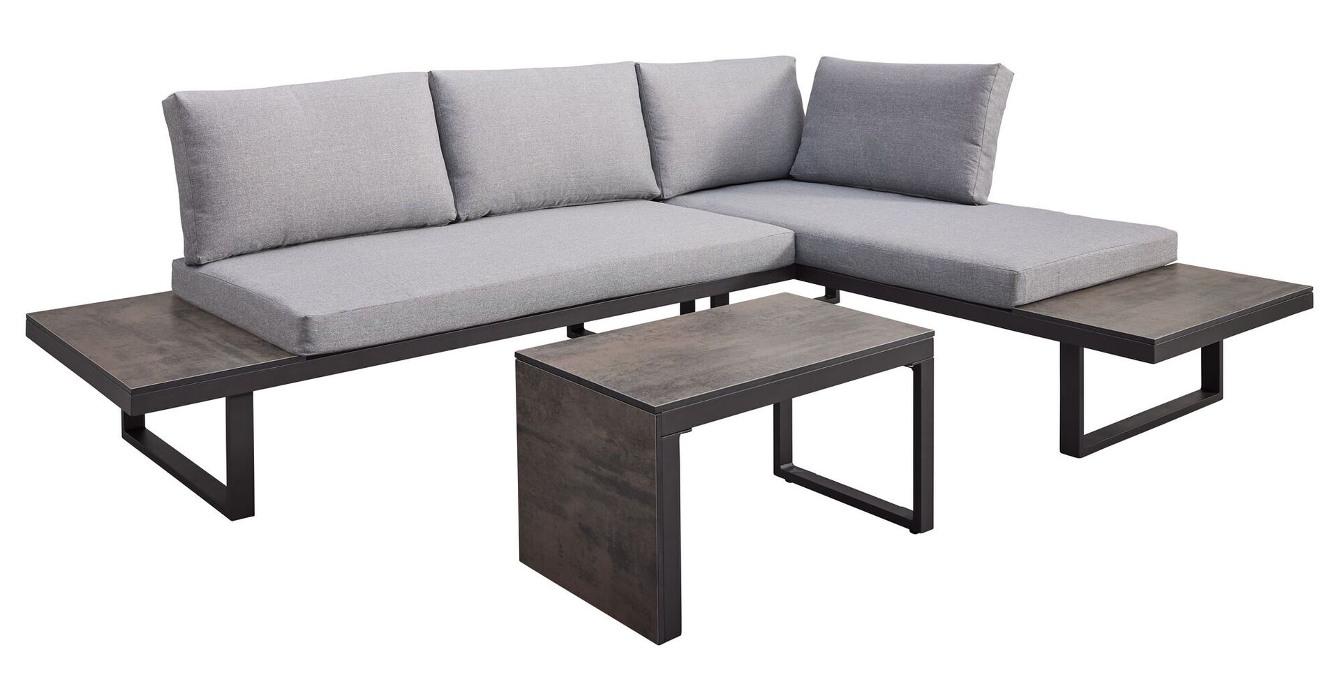 Multi-Lounge-Set, 3-teilig, Kissen, Alu-Gestell 1 Multi-Lounge-Set, 3-teilig, Kissen, Alu-Gestell