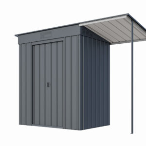 Metallgerätehaus Pultdach Skillion 64, anthrazit inkl Schleppdach