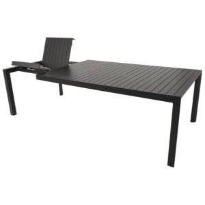 Ausziehtisch 195/255x120cm, Alu anthrazit