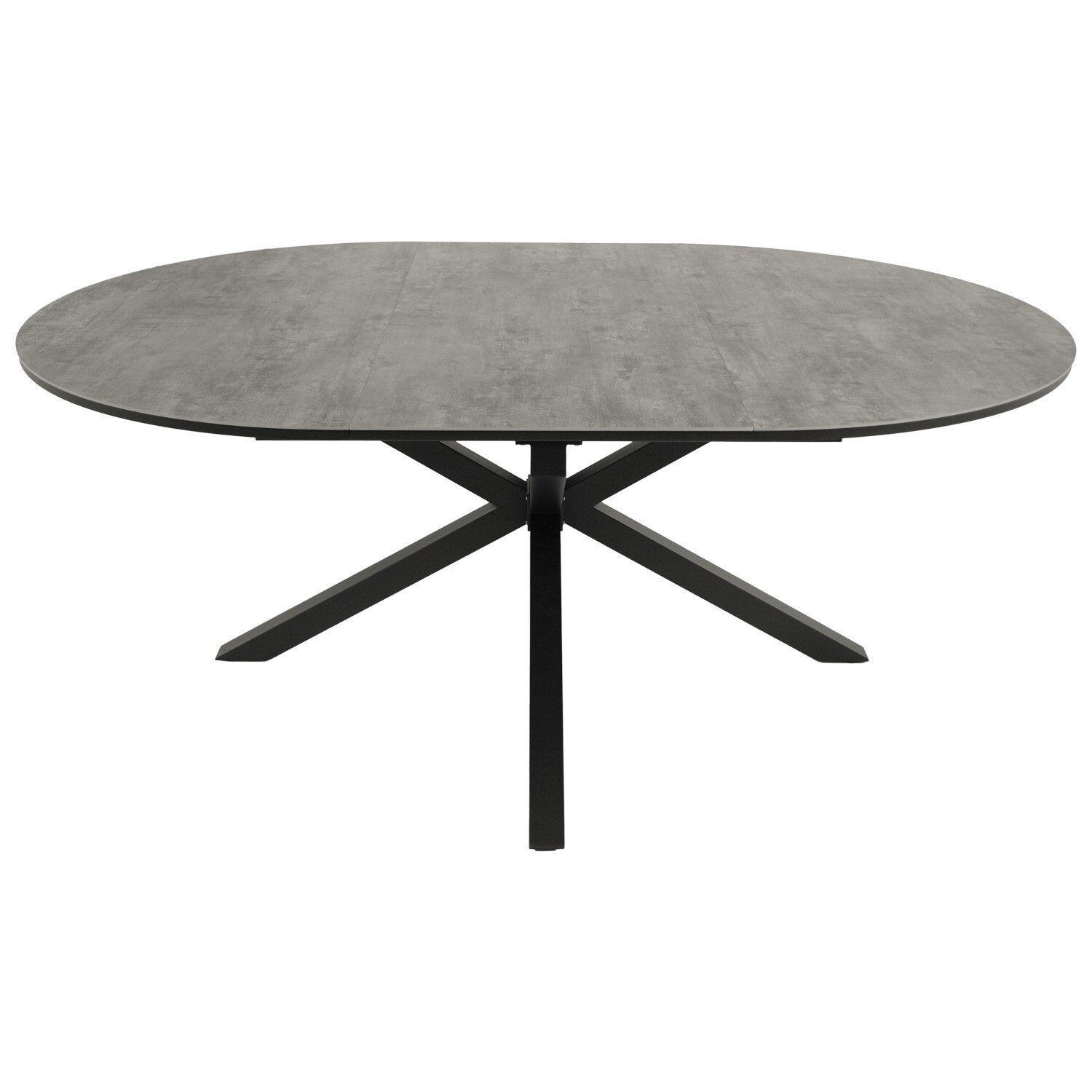 Ausziehtisch rund/oval 140/200x140cm, Alu + ECP anthrazit 1 Ausziehtisch rund/oval 140/200x140cm, Alu + ECP anthrazit