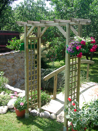 CLEMATIS Eingangspergola gerade 1 CLEMATIS Eingangspergola gerade