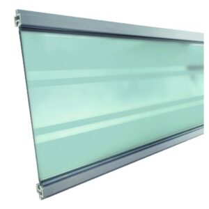GOTLAND-Serie WPC-Steckzaunsystem Glasfüllung 6x206x1793 mm SILBER