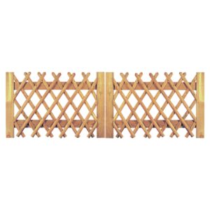 Jägerzaun Doppeltor Latten 55 mm, kdi braun