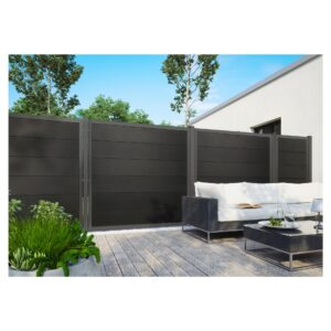 MALÖ WPC-Zaun ANTHRAZIT 180x180 cm