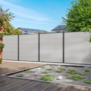 MAX-XL WPC-Steckzaunset 175x168 cm