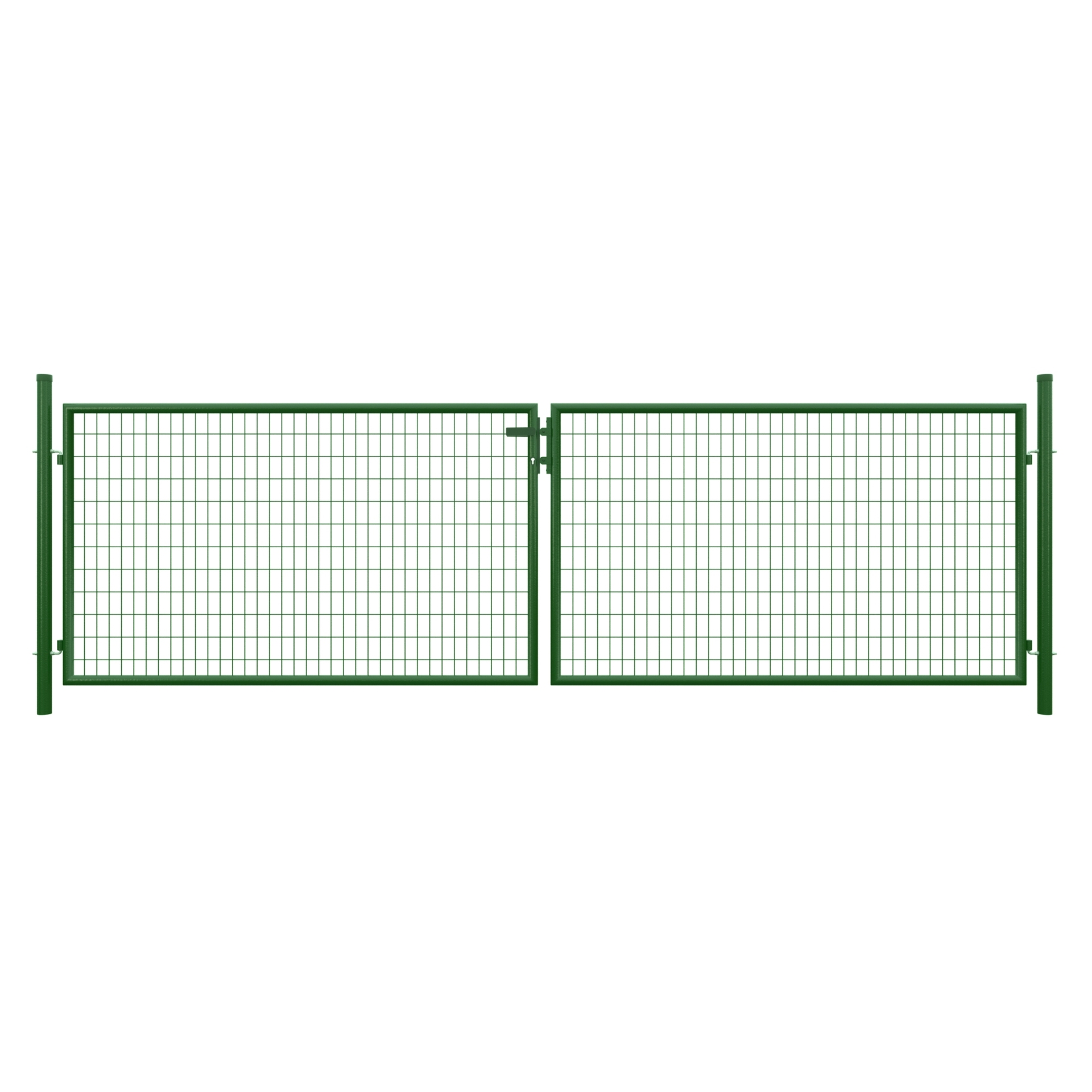 STRONG Doppeltor RAL 6005 grün 4000x1200 mm inkl. Pfosten + Beschläge MW 50/100 mm 1 STRONG Doppeltor RAL 6005 grün 4000x1200 mm inkl. Pfosten + Beschläge MW 50/100 mm