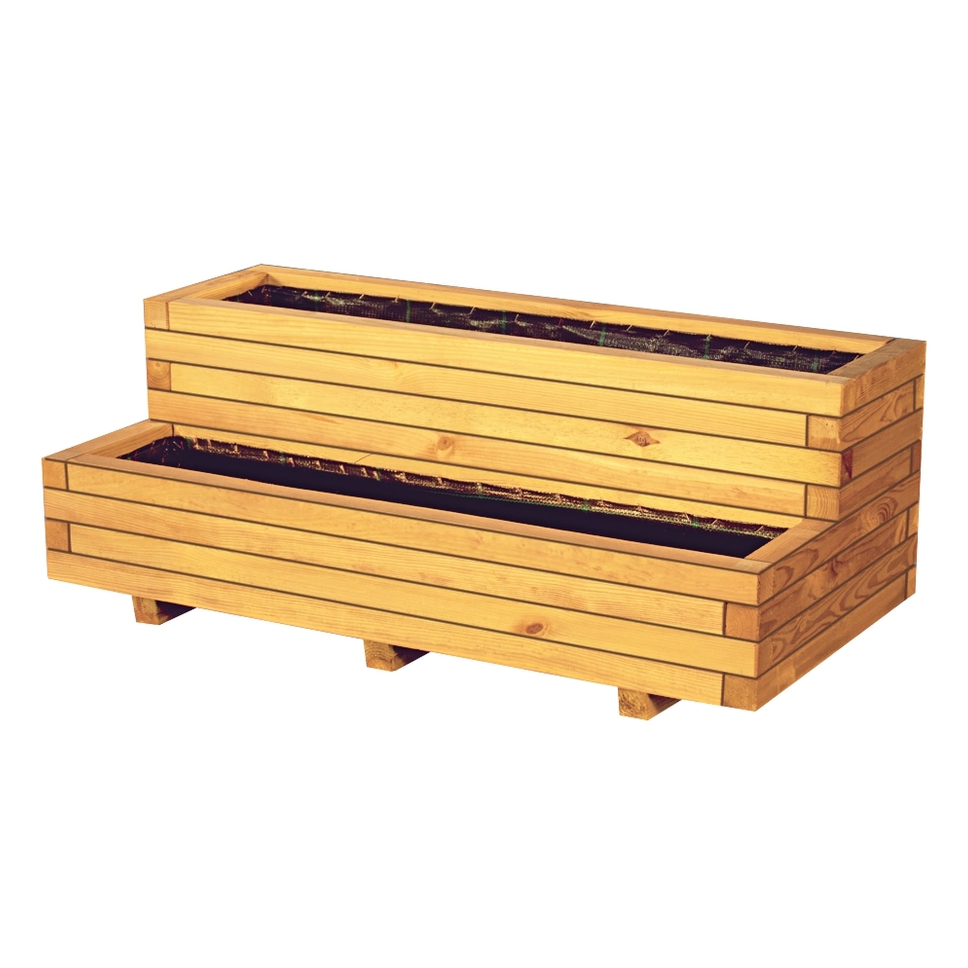 VITJA Blumenkübel 2 Stufen B 100xT 50xH 40 cm 1 VITJA Blumenkübel 2 Stufen B 100xT 50xH 40 cm