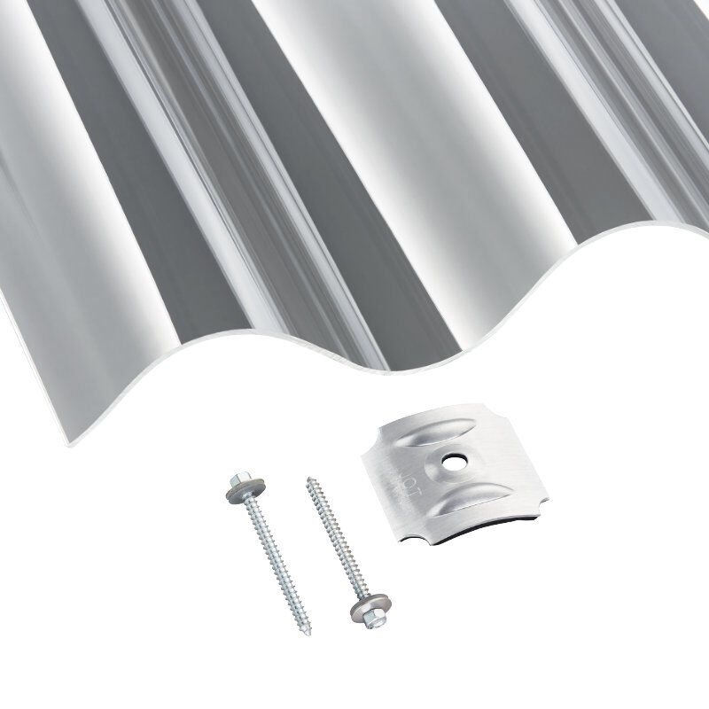 acryl terrassendach set sinusplatte 177 51 profil 5 3 mm glatt klar