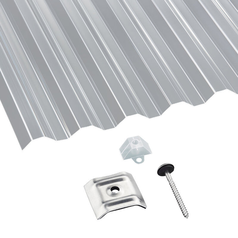 acryl terrassendach set spundwand 76 18 15 mm glatt klar