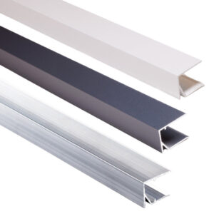 Alu Abschlussprofil | unterer Abschluss | gebohrt | für Plattenstärke16 mm | verschiedene Farben