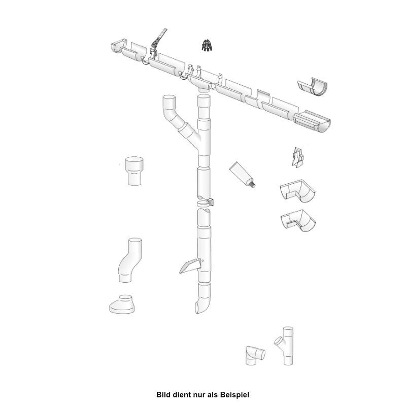 dachrinnenset pvc 125 90 mm laenge 400 1600 m