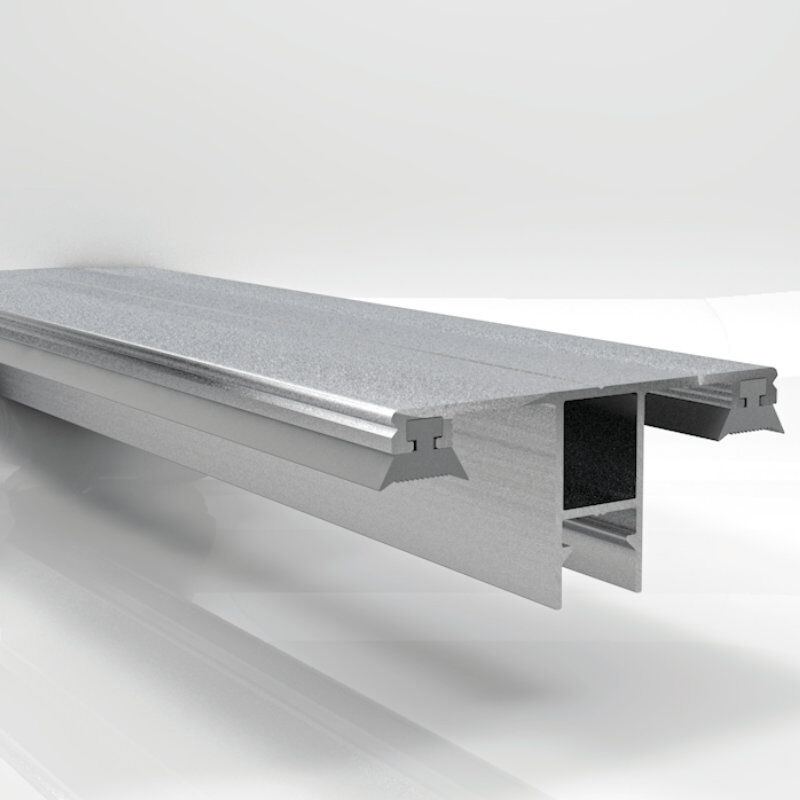 duo aluminium mittel ober verlegeprofil natur