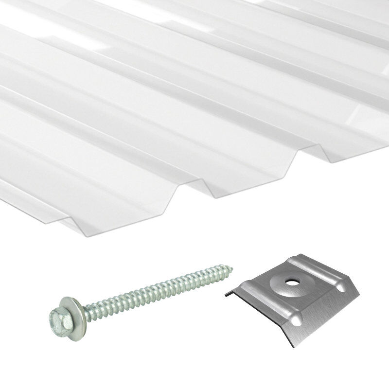 industrielichtplatten komplettset lichtplatte 207 35 polycarbonat 10 mm glasklar