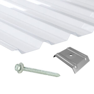 PVC | BioLine | Terrassendach-Set | Spundwand | 35/207 | 1,5 mm | klarbläulich