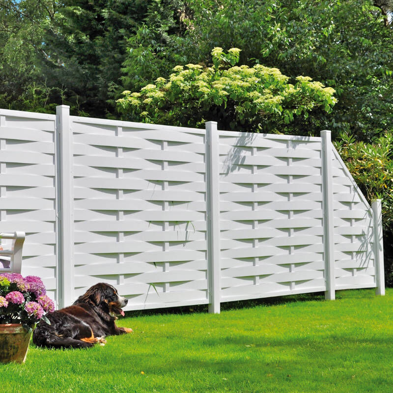 lamellenzaun lightline weiss