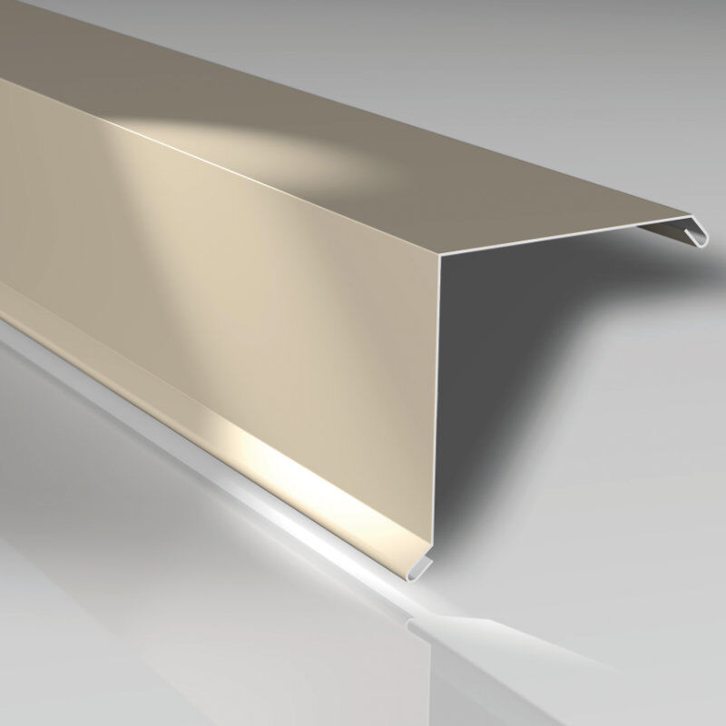 ortgangblech aluminium 130 x 130 x 2000 mm