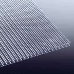 Polycarbonat Doppelstegplatte | Mini | 6 mm | Breite 600 mm | glasklar