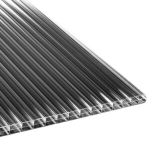 Polycarbonat Stegplatte | Polyclear | 16 mm | Breite 1200 mm | anthrazit