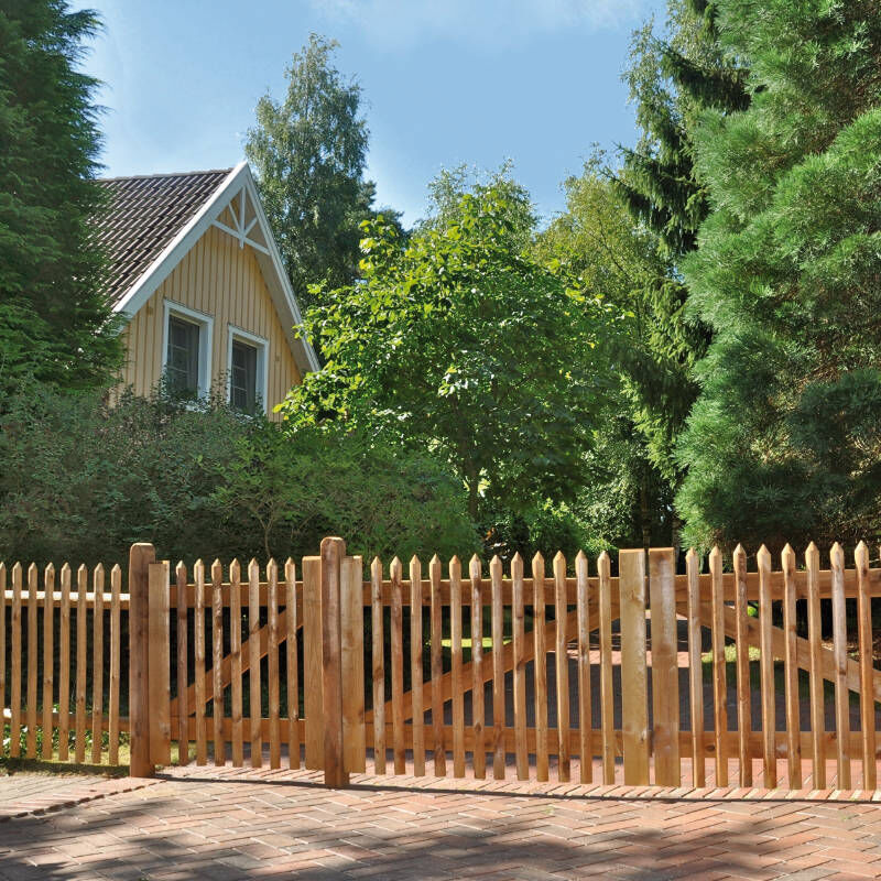 senkrecht holzzaun