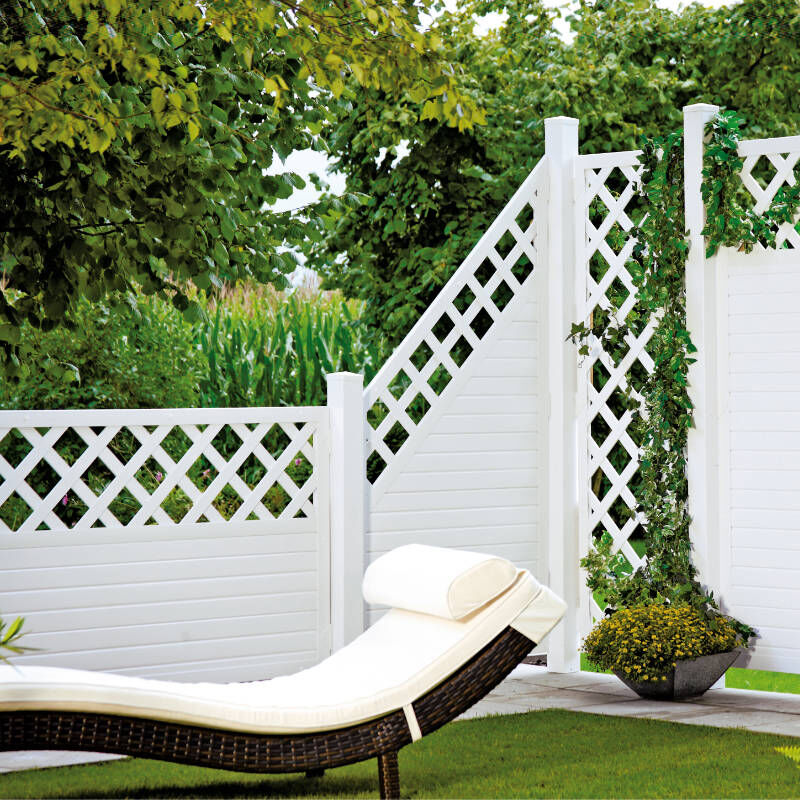 sichtschutzzaun lightline weiss