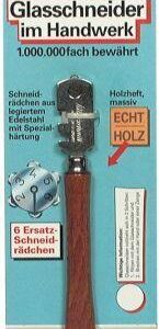 Glasschneider Silberschnitt mit Holzheft SB