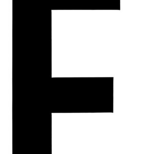 Klebefolien Lettern/Großbuchstaben schwarz