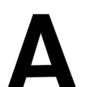 Klebefolien Lettern/Großbuchstaben schwarz