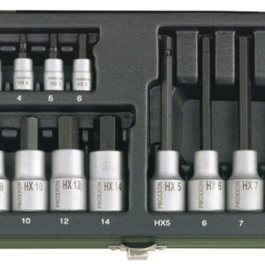 Steckschlüsselsatz Hex 12,7mm 1/2 Zoll und 6,3mm 1/4 Zoll 18