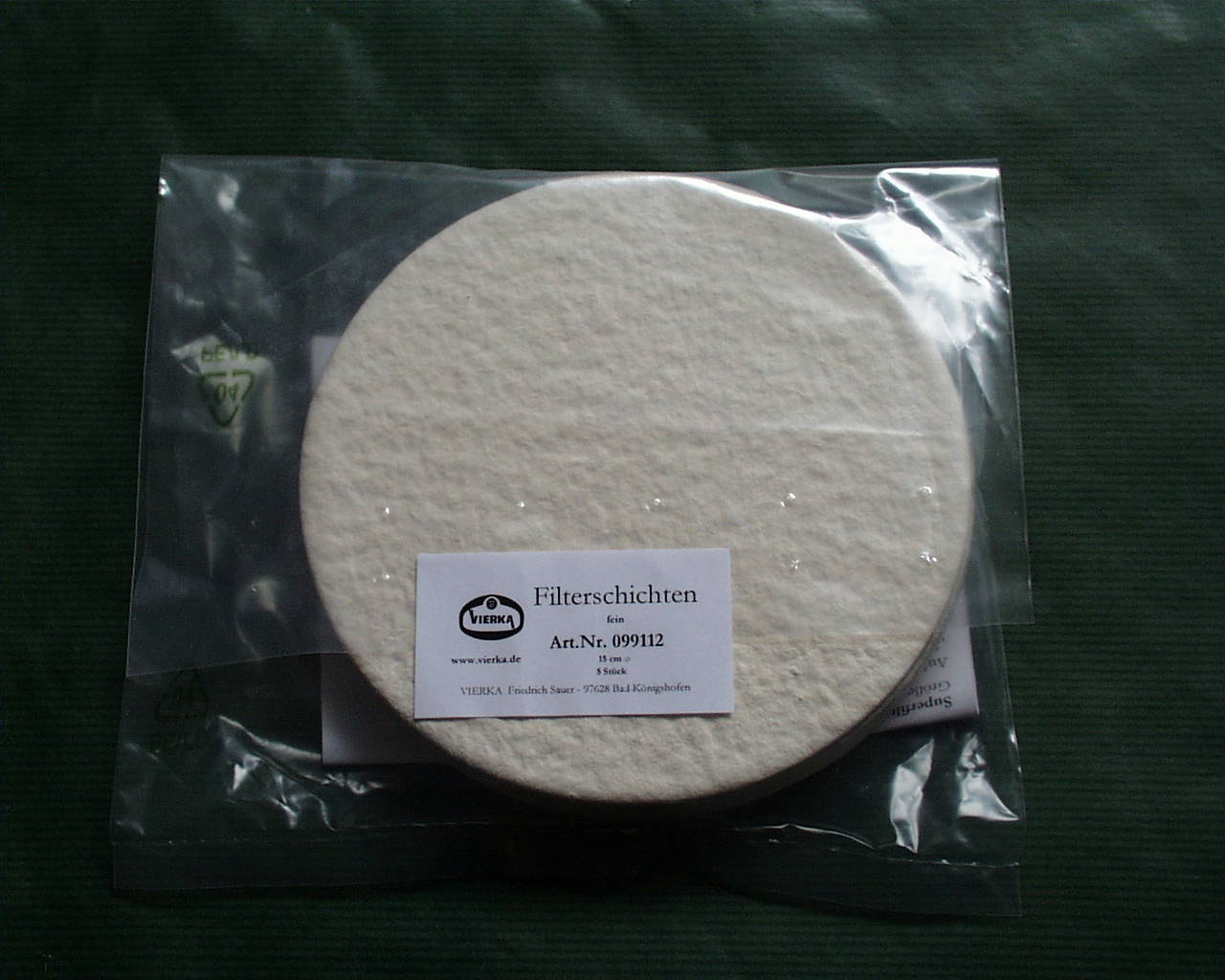 1380309 filterschicht fein d 15cm 6stk