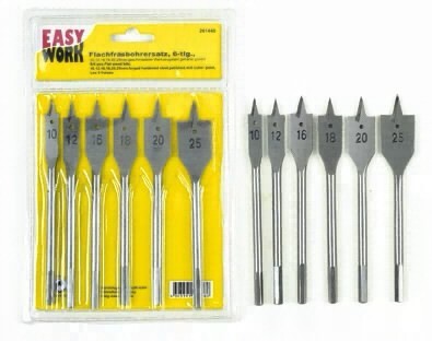 1444026 easy work flachfraesbohrersatz 6teilig