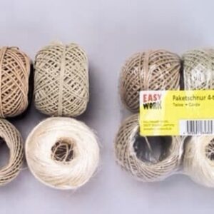 Easy Work 4 Rollen Paket- und Mehrzweckschnur, 45m