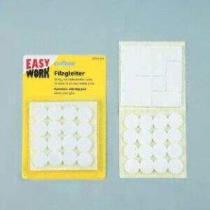 Easy Work Filzgleiter 32teilig mit Klebestreifen weiss