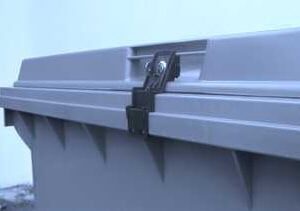 Mülltonnenverschluss für Weber-Container Flachdeckel