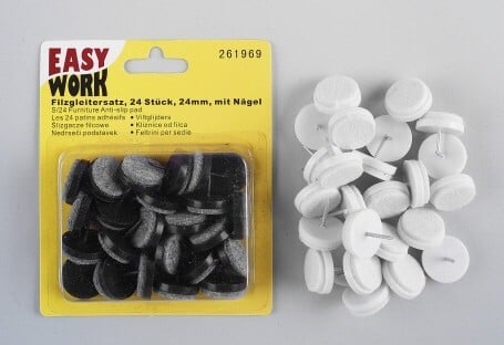 1508592 easy work filzgleitersatz 24 stueck mit naegeln