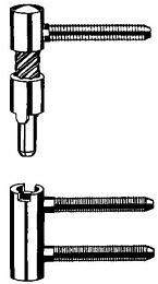 2 Baka-Bänder rechts V 5450 vernickelt