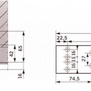 Montageplatte Nr. 7380 für TS 73 silberfarbig