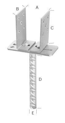 1518738 pfostentraeger verstellbar feuerverzinkt 71 131