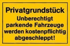 Verbotsschilder Privatgrundstück