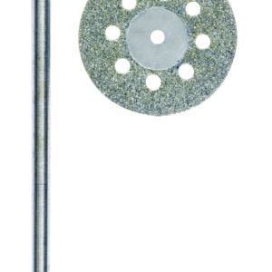 Diamantierte Trennscheibe  20 mm, mit Kühllöchern u.1 Träger