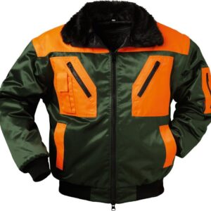 Pilotenjacke Rotdorn grün/orange