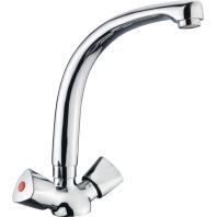 Spültisch Einlochbatterie LISA mit Gussauslauf chrom