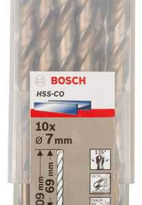 10 Metallbohrer HSS-Co 7,0x69 mm