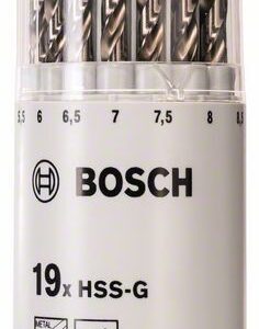 19tlg. Metallbohrer-Set HSS-G, DIN 338