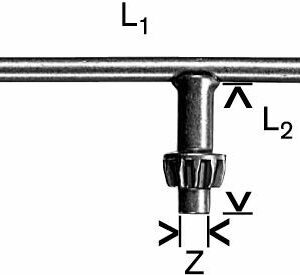 Bohrfutterschlüssel für Winkelbohrkranz