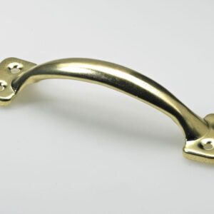 Möbelgriff, 127 x 32 x 28 mm, Stahl, vermessingt