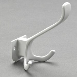 Hut- & Mantelhaken, 66 x 108 x 98 mm, Zinkdruckguss weiß