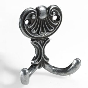 Mantelhaken, 60 x 67 x 22 mm, Zinkdruckguss brüniert, silberfarben