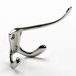 Hut- und Mantelhaken, 76 x 96 x 90 mm, Zinkdruckguss vernickelt