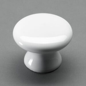 Möbelknopf, Ø 38 x 30 mm, Keramik, weiß